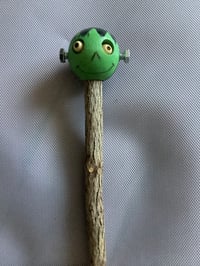 Image 2 of Frank N’ Stein Dude Horror Handcrafted Wooden Pencil Spooky Halloween Horror Stationery 