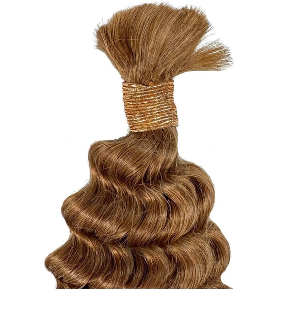 Image of Deep Wave Bulk Human Braiding Hair (Auburn)
