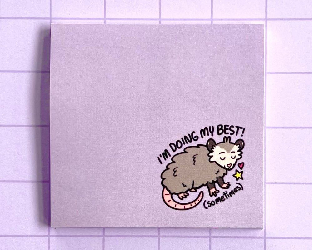 Image of Doing my best possum sticky notes