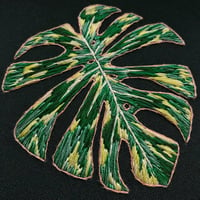 Image 3 of Monstera Leaf 5" Botanical Embroidery Kit 