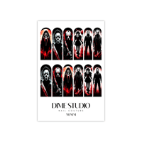 Image 4 of HORROR VILLIAN CREW 2 NAIL DECALS 