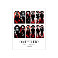 Image 2 of HORROR VILLIAN CREW 2 NAIL DECALS 