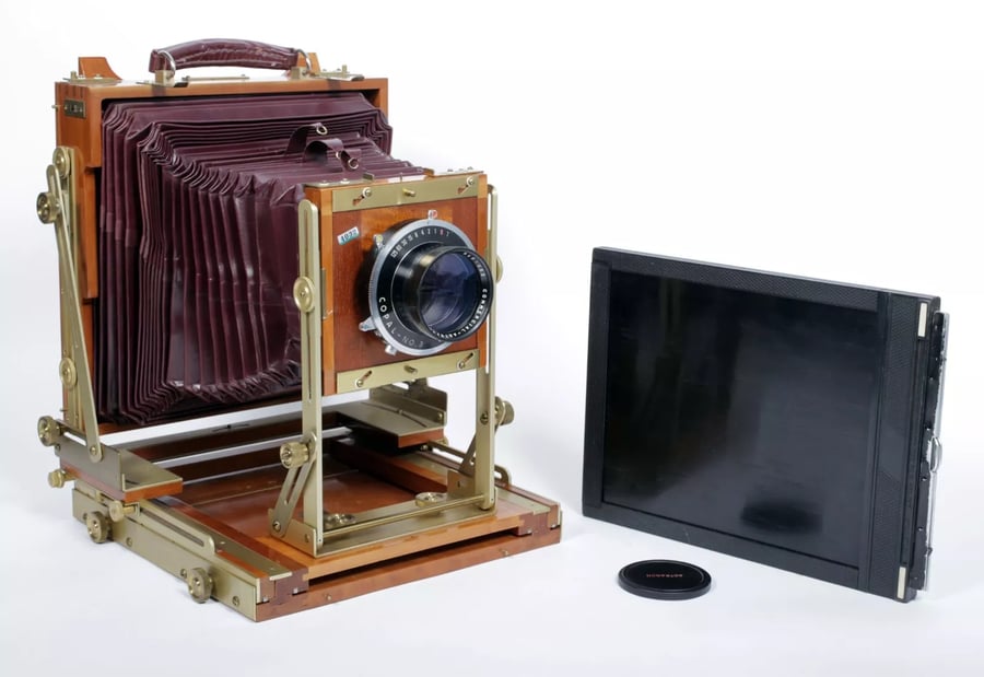 Image of Wisner Expedition ultra light 8X10 Camera with 360mm F6.3 lens + holder #4032