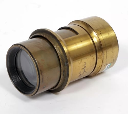 Image of Holmes Booth & Haydens brass Petzval lens No. 577 #4044