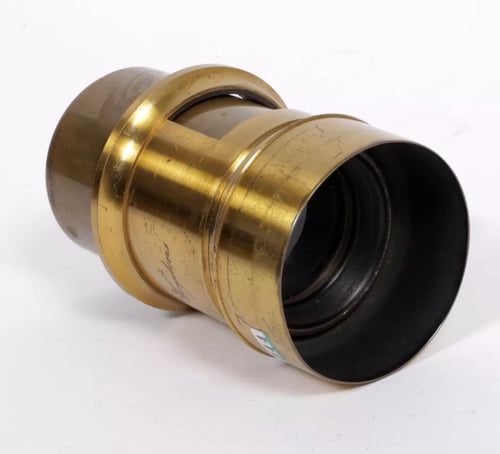 Image of Holmes Booth & Haydens brass Petzval lens No. 577 #4044