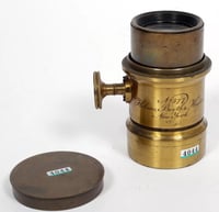 Image 1 of Holmes Booth & Haydens brass Petzval lens No. 577 #4044