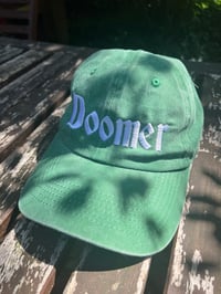 Image 2 of Pigment Dye Doomer Cap w/ Adjustable Buckle Closure (Kelly Green)