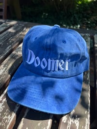 Image 2 of Pigment Dye Doomer Cap w/ Adjustable Buckle Closure (Royal Blue)