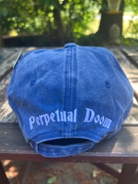 Image 3 of Pigment Dye Doomer Cap w/ Adjustable Buckle Closure (Royal Blue)