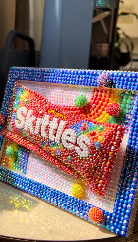 Image of Bedazzled Skittles Candy Art