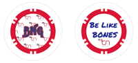 Image 1 of BNG Poker Chip Ball Markers - Red, White, and Blue