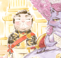 Image 3 of 'Bridgerton Cats - Her Majesty' LE 11 x 14" Print | SDCC 2024