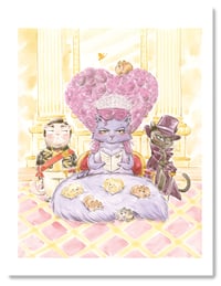 Image 1 of 'Bridgerton Cats - Her Majesty' LE 11 x 14" Print | SDCC 2024