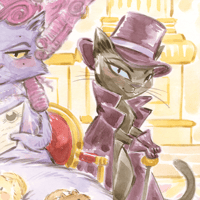 Image 2 of 'Bridgerton Cats - Her Majesty' LE 11 x 14" Print | SDCC 2024