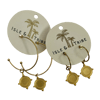 Gold Medallion Hoop Earrings