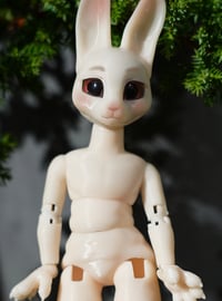 Image 1 of MINIATURE SHAPESHIFTER "BUNNY" BALL JOINTED DOLL BLANK BASE (LIGHT CREAM, CHUBBY BODY)