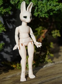 Image 2 of MINIATURE SHAPESHIFTER "BUNNY" BALL JOINTED DOLL BLANK BASE (LIGHT CREAM, CHUBBY BODY)