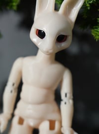 Image 3 of MINIATURE SHAPESHIFTER "BUNNY" BALL JOINTED DOLL BLANK BASE (LIGHT CREAM, CHUBBY BODY)