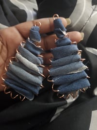 Image 1 of Denim Earrings