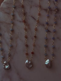 Image 1 of Crystal Pearl Necklace