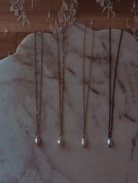 Image 1 of Dainty Pearl Necklace