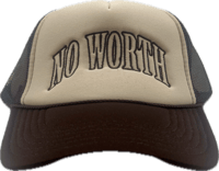 No Worth Brown Trucker hat 