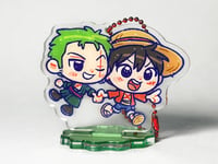 Image 1 of Luffy & Friends - Luffy and Zoro Acrylic Standee Keychain