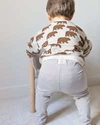 Image 4 of LEGGING ALMA beige rayé