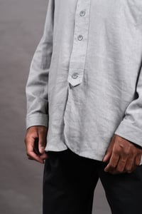 Image 7 of BED SHIRT - Grey Linen £195.00