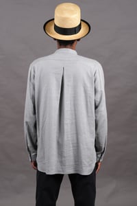 Image 9 of BED SHIRT - Grey Linen £195.00