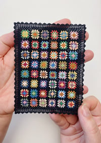 Image of [Made to Order] Roseanne Classic Granny Square Blanket in Black