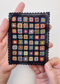 Image 5 of Roseanne Classic Granny Square Blanket in 1:12 scale