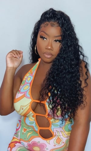 Image of Handmade Curly 13x4 Lace Front Wig in 24”