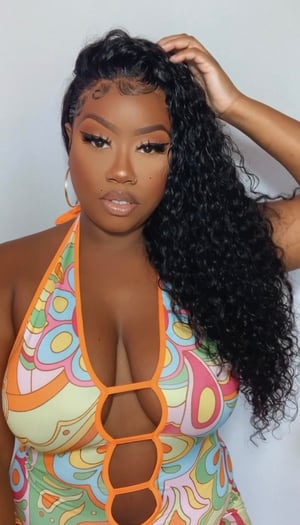Image of Handmade Curly 13x4 Lace Front Wig in 24”