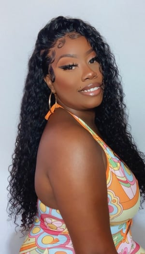 Image of Handmade Curly 13x4 Lace Front Wig in 24”