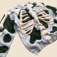 Image 3 of REWORKED NIKE FLOW 3D SKELETON GREY MISTY SWEATSHIRT SIZE L