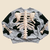 Image 5 of REWORKED NIKE FLOW 3D SKELETON GREY MISTY SWEATSHIRT SIZE L