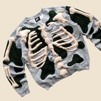 Image 6 of REWORKED NIKE FLOW 3D SKELETON GREY MISTY SWEATSHIRT SIZE L