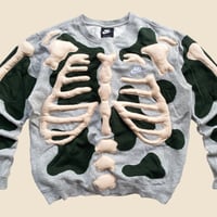 Image 7 of REWORKED NIKE FLOW 3D SKELETON GREY MISTY SWEATSHIRT SIZE L