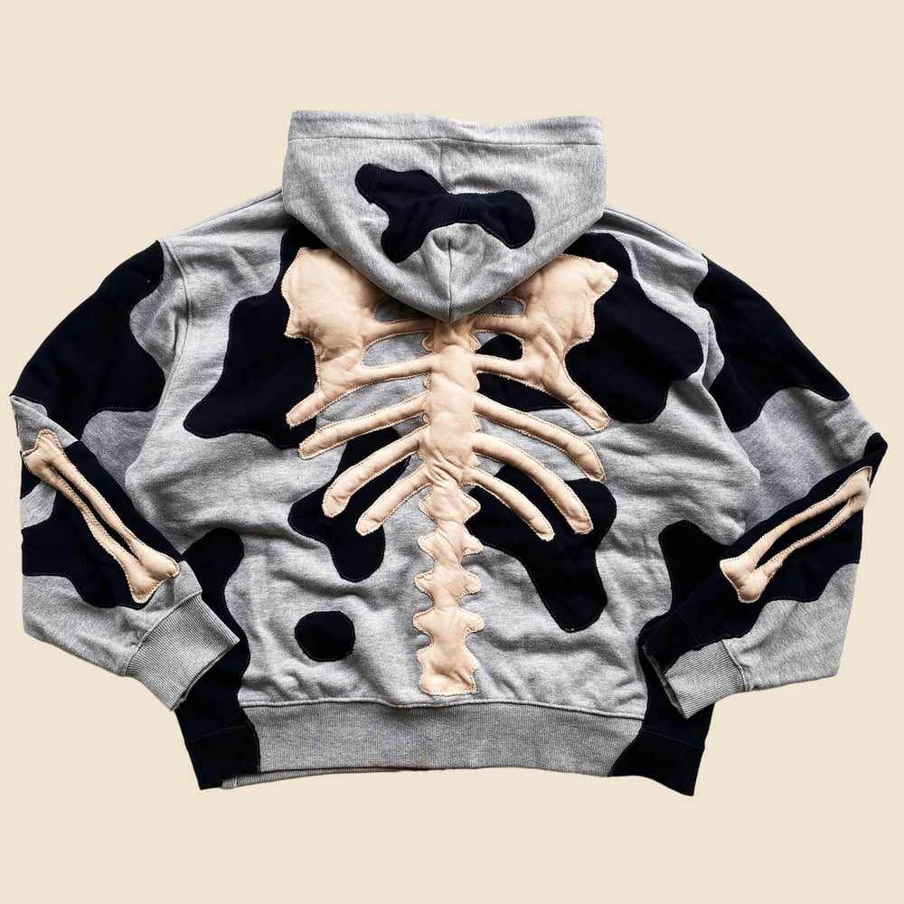 REWORKED NIKE FLOW 3D SKELETON ZIPHOODIE SIZE L BOXY