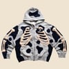 REWORKED NIKE FLOW 3D SKELETON ZIPHOODIE SIZE L BOXY