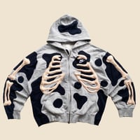 Image 1 of REWORKED NIKE FLOW 3D SKELETON ZIPHOODIE SIZE L BOXY