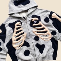 Image 4 of REWORKED NIKE FLOW 3D SKELETON ZIPHOODIE SIZE L BOXY