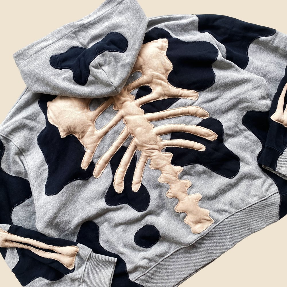 REWORKED NIKE FLOW 3D SKELETON ZIPHOODIE SIZE L BOXY