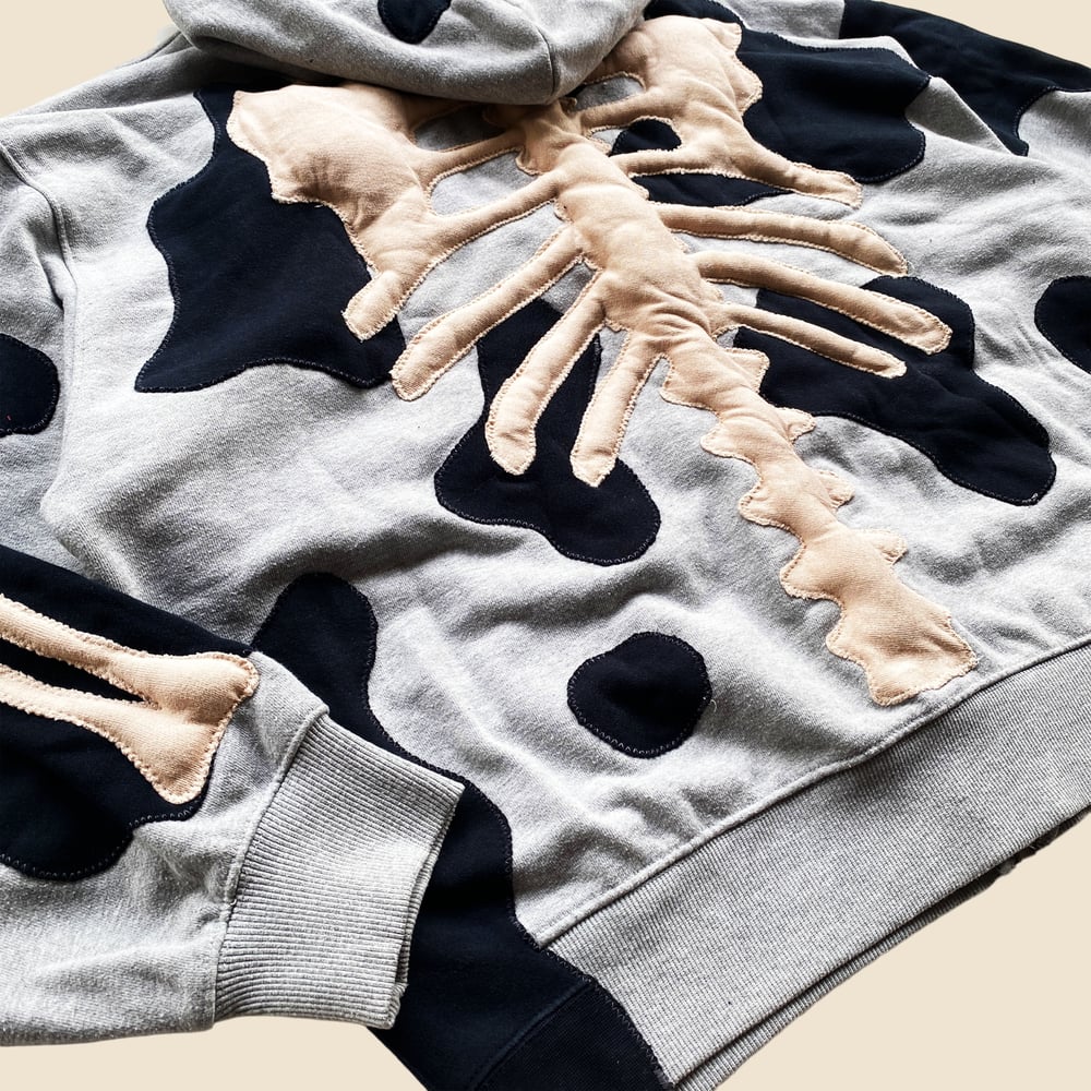 REWORKED NIKE FLOW 3D SKELETON ZIPHOODIE SIZE L BOXY