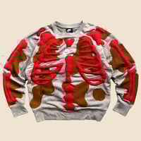Image 1 of REWORKED NIKE FLOW 3D SKELETON SWEATSHIRT SIZE L