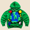 REWORKED 3D PUFF EARTH GREEN HOODIE SIZE XL