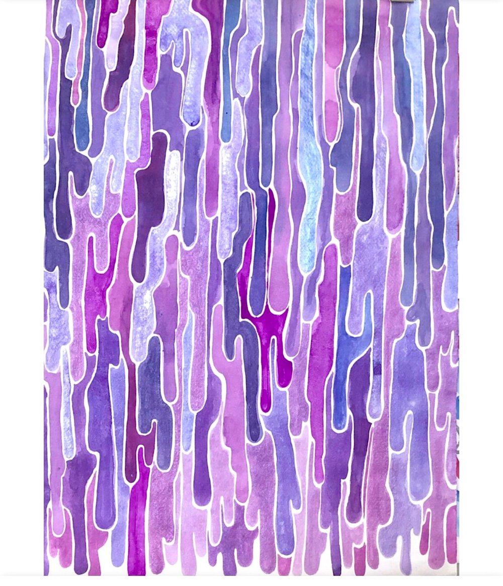 Image of Purple Rain 2, 20 x 25 on paper