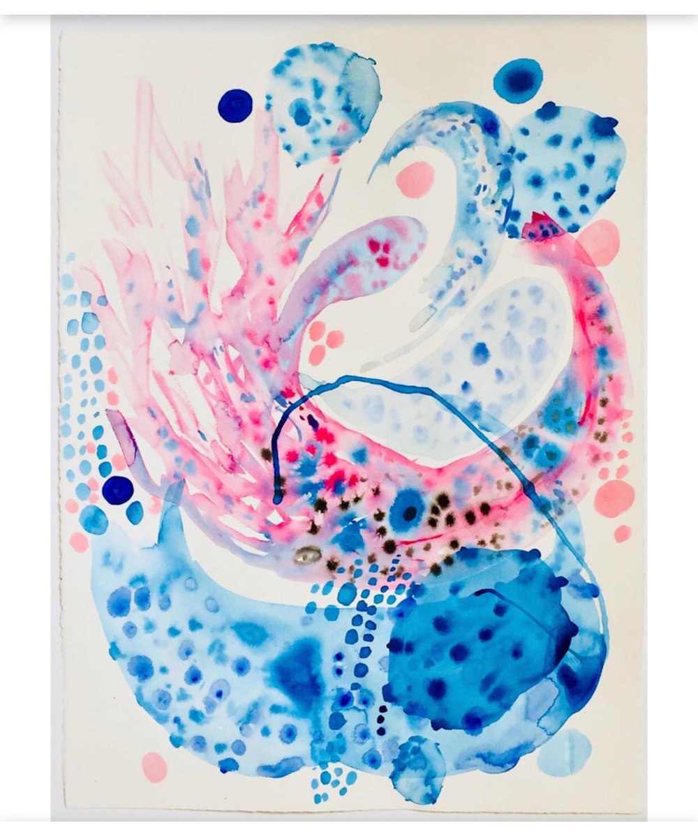 Image of Cosmic Sea scape on paper 2023 