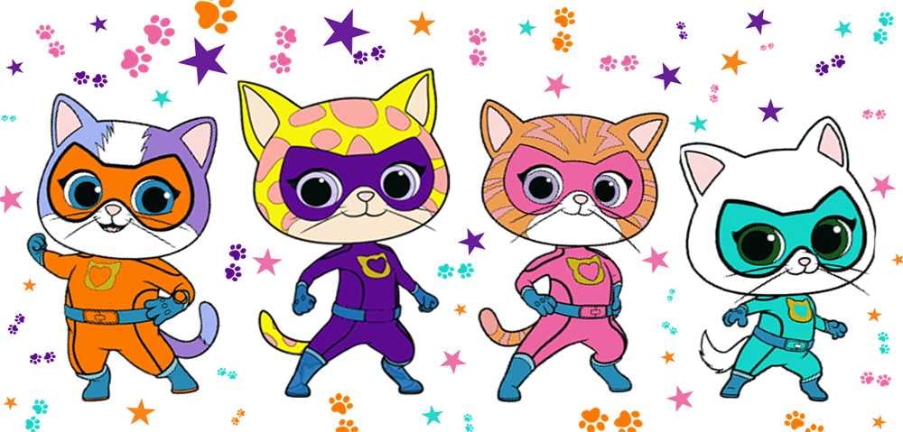 Image of Cartoon Cats Double Sided Uv Dtf Wrap W0805